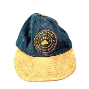 Boyds Bears And Friends Vintage Bearwear Denim/Suede Baseball Cap Adjustable Hat